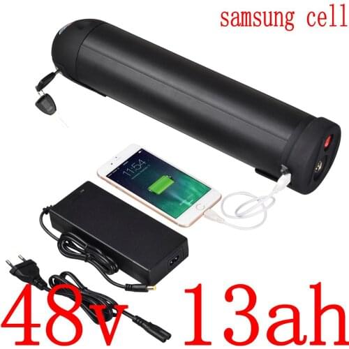 48V 500W 750W 1000W ebike battery 48V 13AH electric bicycle b attery 48v 10ah 13ah Lithium battery use samsung cell free duty
