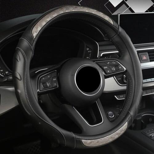 FeKoFeKo Leather Car Steering Wheel Cover For Subaru Forester Impreza Outback Legacy XV WRX STI BRZ Impreza Ascent