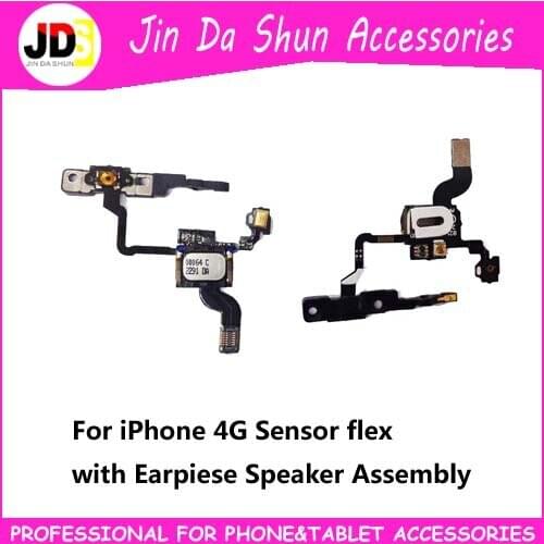 JDS DHL For iPhone 4 4G,4S Power Swtich on off Button Sensor flex+Earpiece Speaker+Proximity Light Assembly Flex Cable Ribbon
