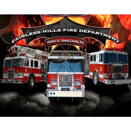 JMINE Div 5D red Fire Truck Full Diamond Painting cross stitch kits art High Quality Scenic 3D paint by diamonds