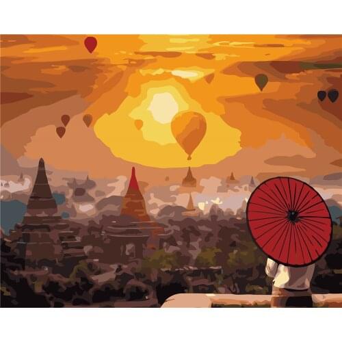 Appassionato Great Animal Painting By Numbers Landscape Set Acrylic Paint Diy For Adults Pictures Drawing Canvas Color By Number