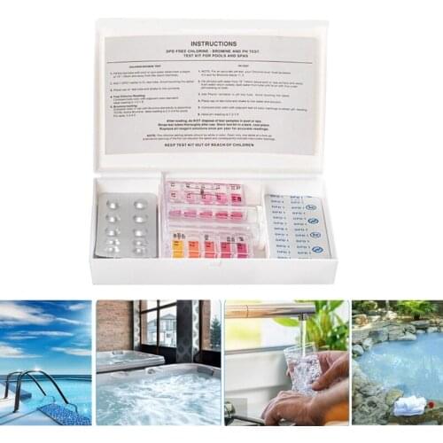 M4YD 1 Set Of Hot Sale Swimming Pool Special Test Kit Accessories Bromine Reading pH Reading Water Test Chlorine Water