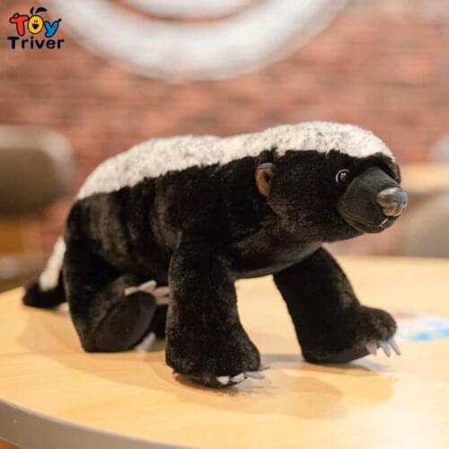 Honey Badger Stuffed Africa Wild Animals Doll Plush Toy Triver Pillow Cushion Children Baby Kids Boys Toys Gift Home Room Decor