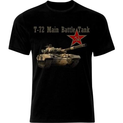 T-72 Main Battle Tank T-Shirt Soviet Cold War Military Equipment Cotton O-Neck Short Sleeve Mens T Shirt New Size S-3XL
