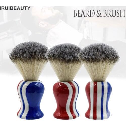 MenS Beauty Beard Soft Comb Barber Accessories Hairdressing Salon MenS Facial Beard Cleaner Soft Fur Nylon Brush