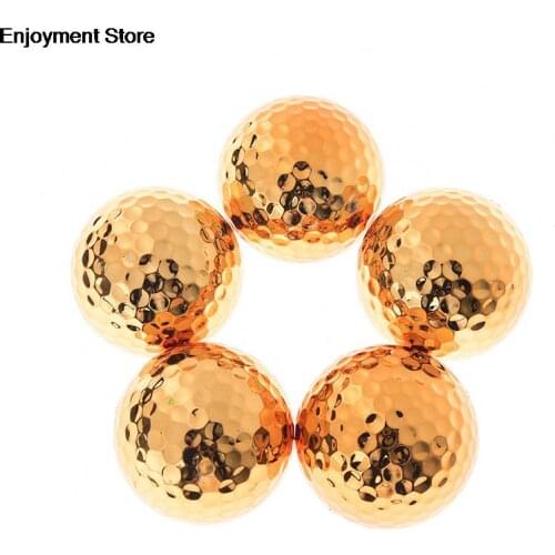 Dia About 42.7mm 1Pc/2Pcs Plated Golf Ball Fancy Match Opening Goal Best Gift Durable Construction For Sporting Events