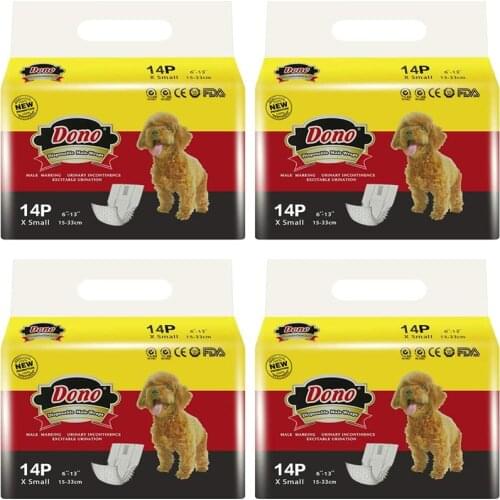 Dono Disposable Dog Nappies Male Dog Wraps Super Absorbent Soft Pet Diapers