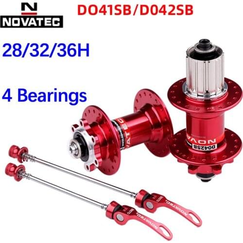 Novatec MTB Bearing Hub Mountain Bike Disc Brake 4 bearing hub 28 32 36 Holes Bicycle 36H Hubs 8/9/10/11/12 Speed D041SB D042SB