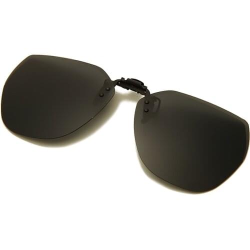 Women Men Clip on Flip up Polarized Lens For Prescription Glasses UV Protection Sunglasses Driving Night Vision Lens