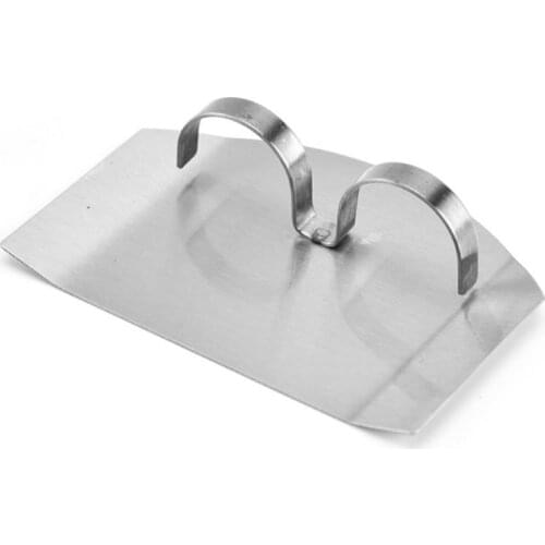 New 2 Fingers Guard Protect Stainless Steel Hand Protector Vegetable Cutting Knife Cut Finger Protection Kitchen Gadgets Tools