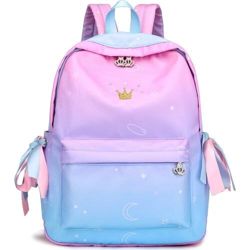 YK-Leik colorful women backpacks Large capacity school bag for teen girls Travel Music Backpack Orthopedic schoolbag mochila