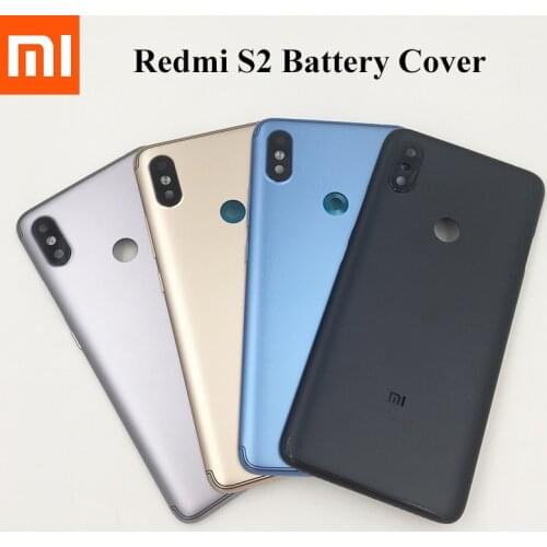 For Xiaomi Redmi S2 Battery Back Cover For RedMi Y2 Rear Door Housing Camera Glass Lens Replace Parts +Side Key With Logo 5.99