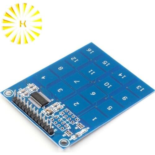 16 Way XD-62B TTP229 Capacitive Touch Switch Digital Sensor IC Module Board Plate 49.3mm*64.5mm Connector