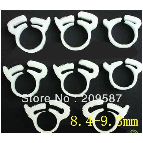 20pcs Nylon Platic White Fuel Hose Cable Wire Tube Clamps Clip For 8.4-9.3mm OD