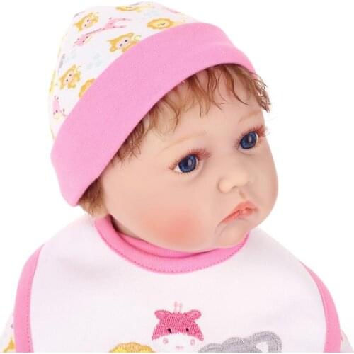 22 Inch Doll Reborn Silicone Vinyl Cotton Body Babies for Girls Mohair Realistic Alive Soft Baby Doll Bonecas Gifts