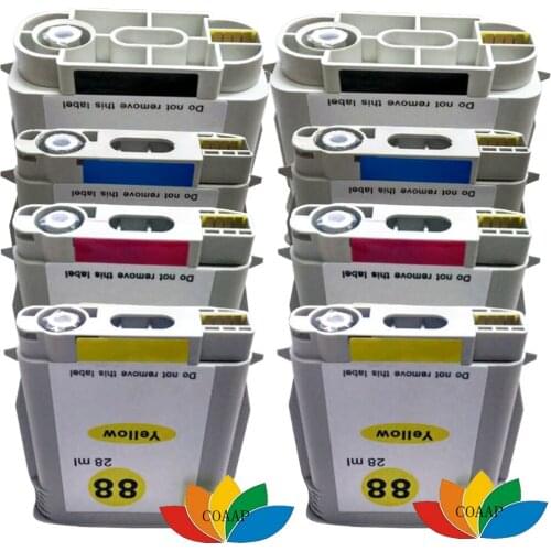 8 Replacement Ink Cartridges for HP 88 XL 88XL Officejet Pro K550dtn K550dtwn L7681 L7700 L7710 L7555 L7580 L7590