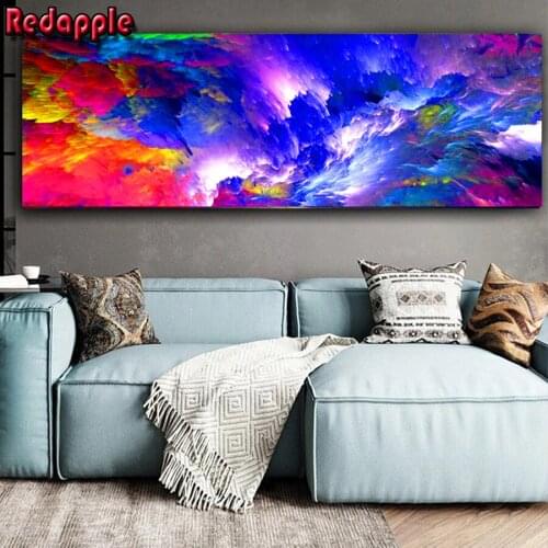 Blue Red Lines Bedroom Decoration color Abstract diamond painting, diamond painting cross stitch, mosaic,full round square drill