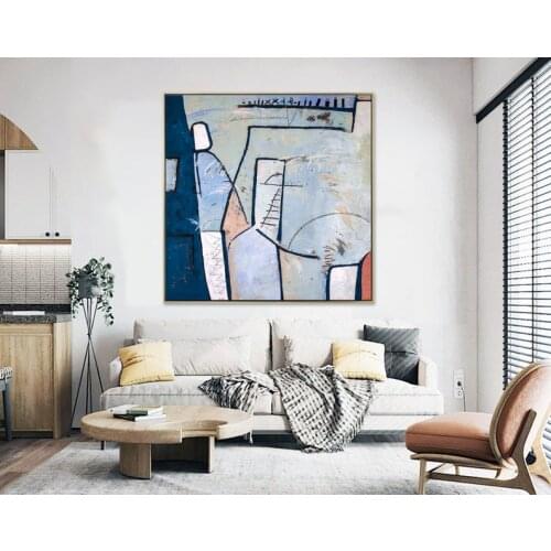 Abstract Painting Large Acrylic Canvas Wall Art Expressionism Playful And Colorful Modern Painting Wall Art On Canvas Guess