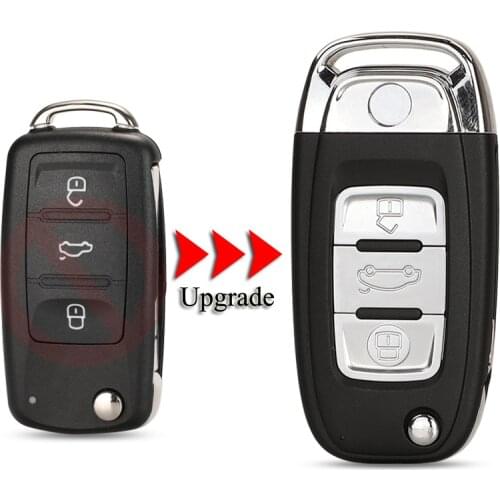 Jingyuqin 10pcs For VW Golf Polo Touareg Tiguan Jetta Beetle MK6 5K0837202AD Modified Remote Car Key Shell 2 Buttons