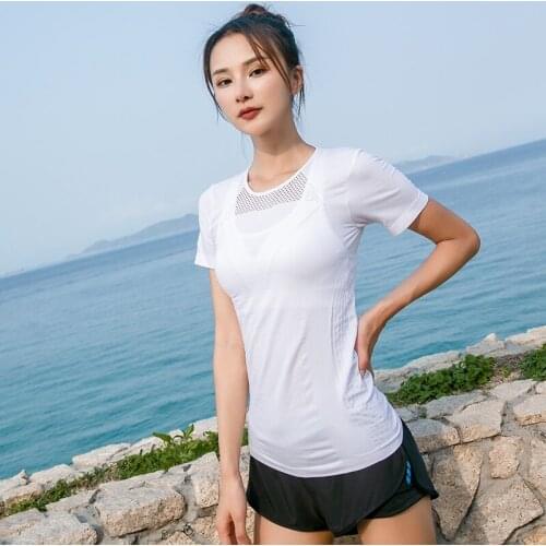 Yoga quick dry clothes women medium and long short sleeves fitness professional clothes women exercise breathable