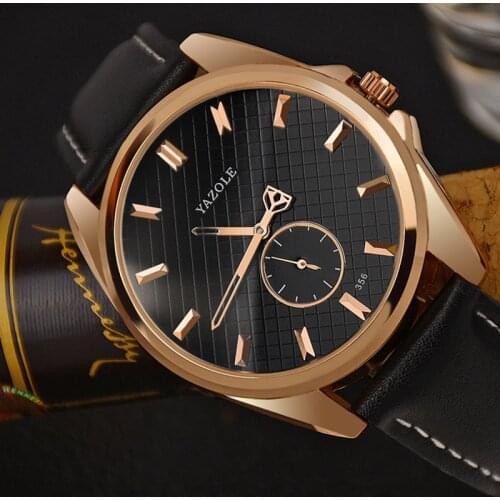 Mens Watch YAZOLE Top Brand Luxury Watches For Man Fashion Waterproof WristWatch Leather Clock Sale saat relogio relojes hombre