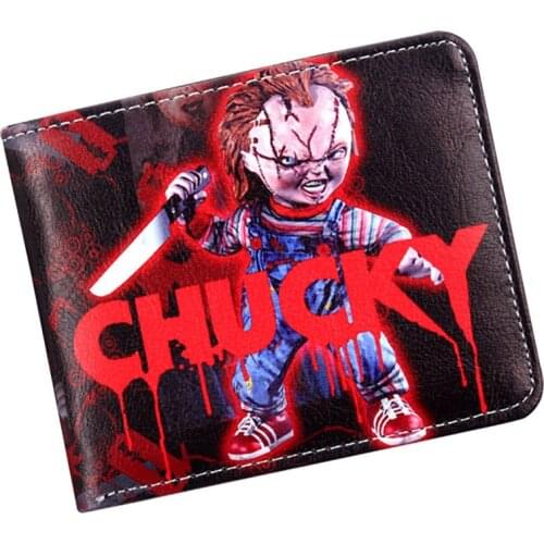 Horror Movie Chucky Wallet Credit Card Case Holder Bifold Purse