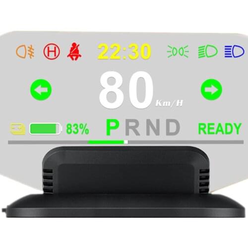 Digital Mirror HUD Head Up Display W / Clock Mileage for
