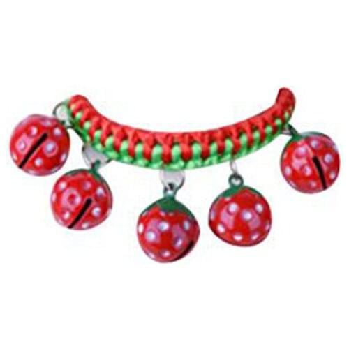 Coolfield 1x Metal nylon Pet Necklace Dog Braised Bell Collar