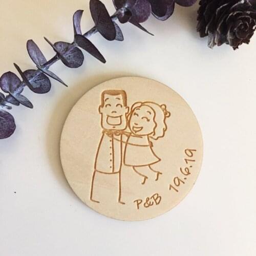 Personalized save the date magnet , Wedding Favors ,Wooden Magnet ,Rustic Mom Birthday Gift Anniversary Gift