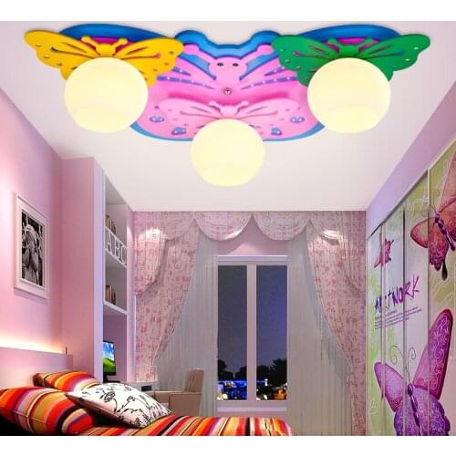 Butterfly Children Ceiling Light LED Kindergarten Decorative Light Cartoon Lights Men & Women Baby Bedroom ya73113