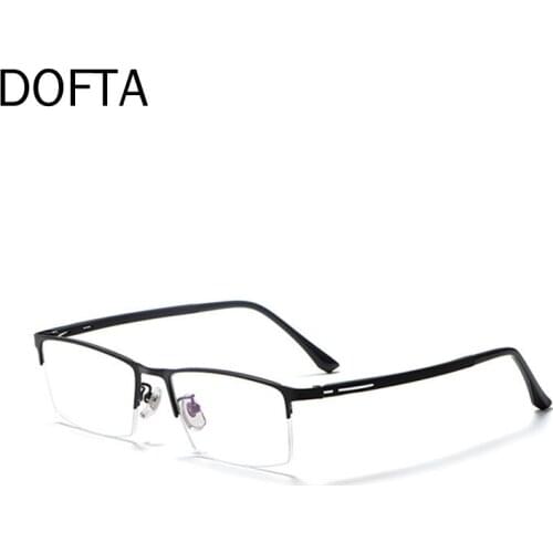DOFTA Titanium Alloy Glasses Frame Men Prescription Eyeglasses Half Myopia Optical Frame Male Eyewear 5256