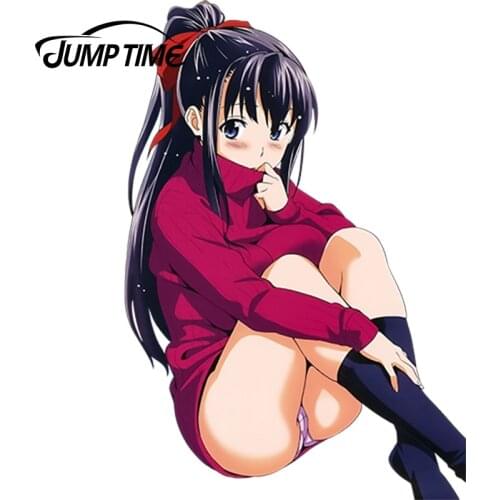 JumpTime 13cm x 8.8cm Maken-Ki! Japanese Anime Sexy Beauty Amaya Haruko Car Stickers Refit Accessories Waterproof Car Styling