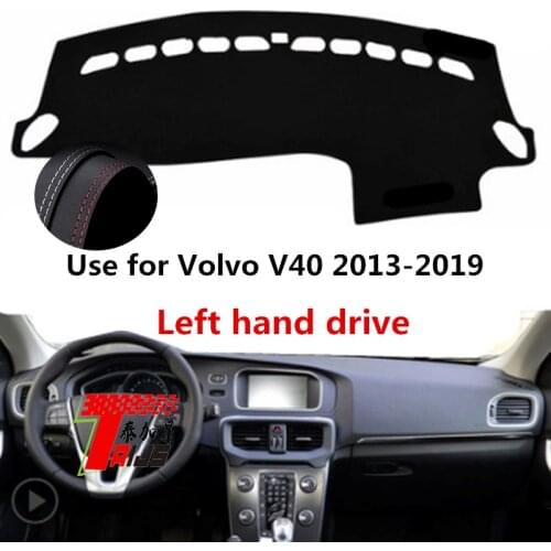 TAIJS Factory Protective Classic Leather Car Dashboard Cover For Volvo V40 2013 2014 2015 2016 2017 2018 2019 Left hand drive