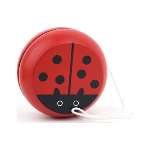 Red Cute animal yo-yo toys Bearing Professional Yoyo Toys wood High Precision Game Special Props diabolo juggling WYQ