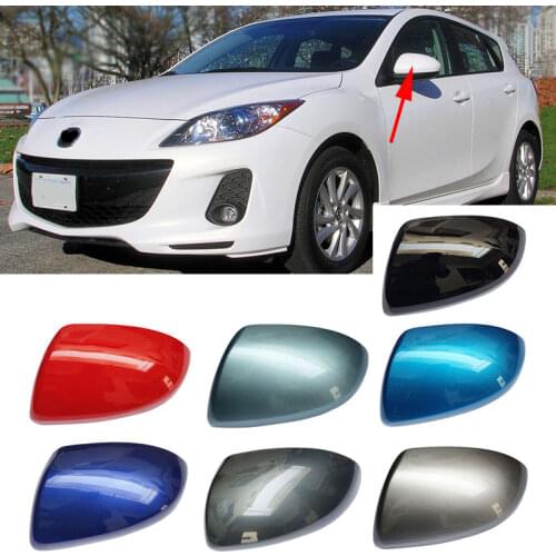 Left Right Car Wing Door Side Mirror Housing Shell Outside Reverse Mirror Cover Cap for Mazda 3 Axela 2009 2010 2011 2012 2013