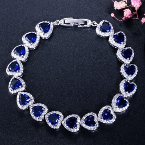 Fashion luxury Exquisite AAA Zircon Bracelet S925 Sterling Silver Gemstone Bracelet Sapphire Emerald Luxury Jewelry