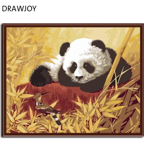 Frameless picture on wall acrylic painting by numbers abstract drawing by numbers coloring by numbers china panda 40x5CM G340
