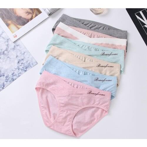 Pregnant Womens Underwear Low Waist Under The Bump Briefs Fits Nicely Cute Cartoon Maternity Panties