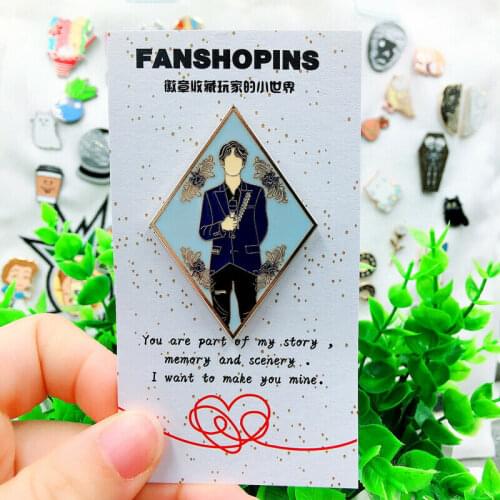 New The Untamed Wang Yibo Metal Badge Pin Limit B Sa