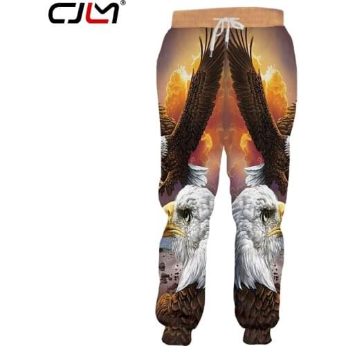 CJLM New Popular 3D Guardian Pants Sunset Lightweight Comfortable Eagle Trousers Breathable Street Style Sports Pants Oversized