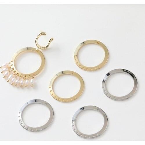 New style 30pcs/lot 28mm geometry rounds shape copper hole charms diy jewelry earring/garment pendant accessory