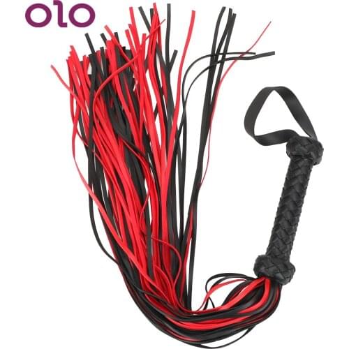 OLO PU Leather Whip Flirting Flogger Spanking Paddle Sex Toys for Women Erotic Sexy Cosplay Adult Game