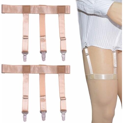 Mens Shirt Braces Holder Men Shirt Stays Gentleman Leg Suspenders Elastic Uniform Business Tirantes Hombre Brance