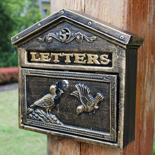 Bronze Handicraft Wintag Home Decorative Garden Lock Installed in the Back Box of Bird Letters with Melting Aluminum Wall
