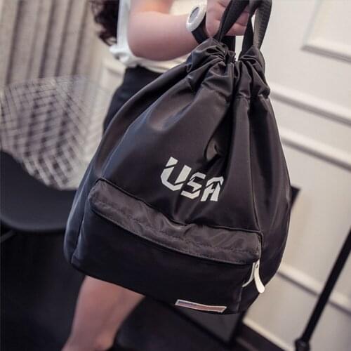 2016 New Backpack Women Drawing Black Backpack Bucket Back Packs Nylon Men Backpack Bicycle Travel Bag Backpack