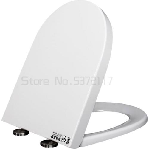 Width 35cm - 36cm Length 44cm - 49cm, Thickened U shape toilet seat, soft close Quick Release Easy Clean GBP17307SU