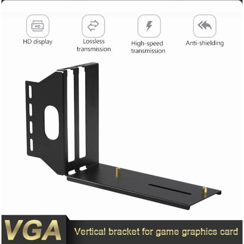 Brand New Vertical GPU Mount Graphic Card Loop Bracket 90 Degree Right Angle Holder With PCI-E 3.0 X16 Extension Cable