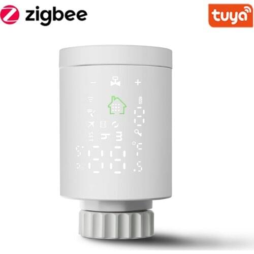 TUYA Zigbee 3.0 Thermostat Valve Thermostatic Radiator Valve Controller Heater Temperature Voice Control Works With Google Home