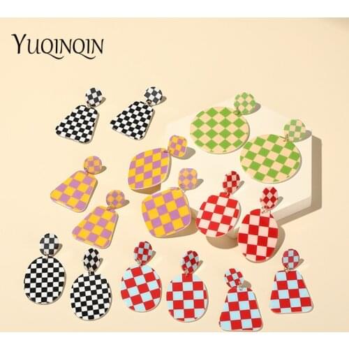 Vintage Exaggerated Big Dangle Earrings Set For Women Girls Fashion Geometric Circle Drop Earrings Set of Long Earrings Jewelry