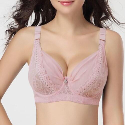 Vogue Secret Adjusted straps Unlined bra Ladies A B C D cup bras Thin Hollow flower bra 34 36 38 40 42 44 size Sexy Lingerie